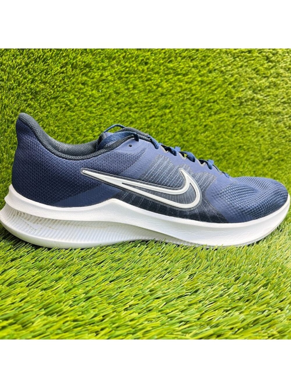 Nike Downshifter 12 Mens Size 14 Blue White Athletic Running Shoes Sneakers